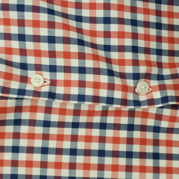 1901 Mens Button Down Checked Plaid Long Sleeve Shirt - Picture 5 of 7